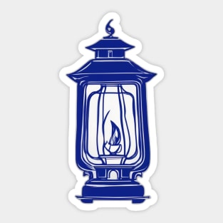 Lantern Royal Blue Shadow Silhouette Anime Style Collection No. 414 Sticker